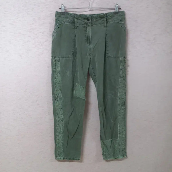 [BUNJANG] Dandihaha Vintage Cargo Pants (Khaki, Cotton) / B8-25/시스템 카키 빈티지 팬츠 봄가을 여성