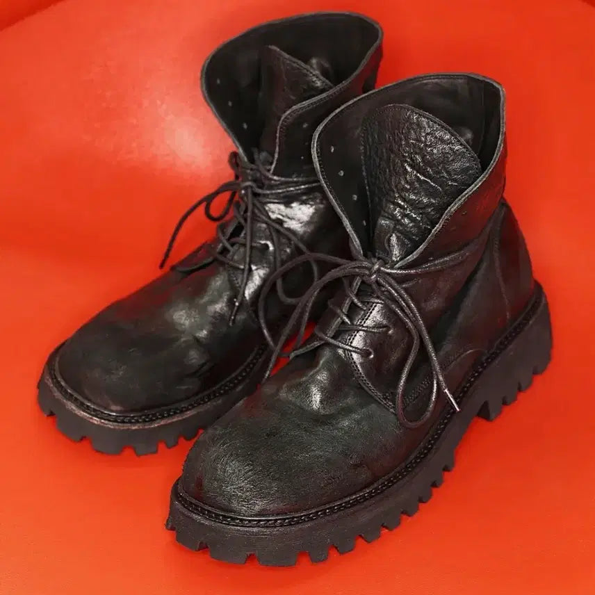 [BUNJANG] Yase Folding Commando Sole Cowhide Boots / 야세 폴딩 코만도솔 카우하이드 부츠 250