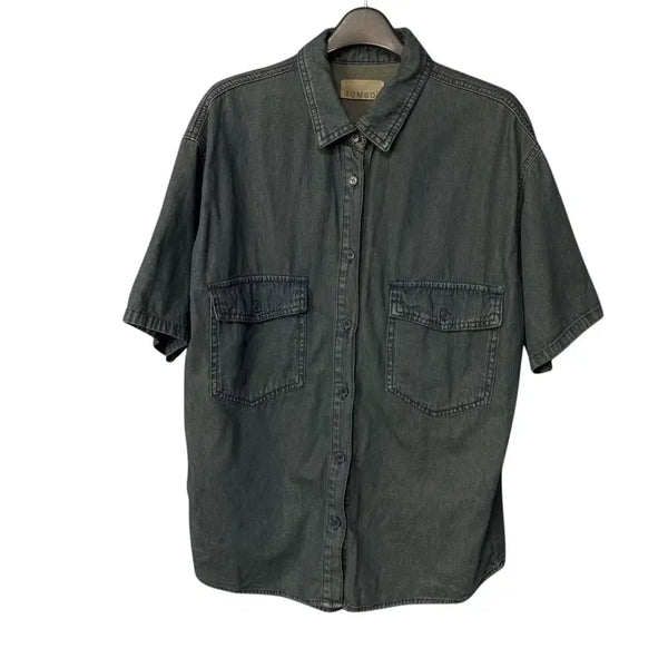 [BUNJANG] STUDIO TOMBOY Women's Oversized Half Denim Shirt / 80 스튜디오톰보이 여성 오버 데님 하프 셔츠