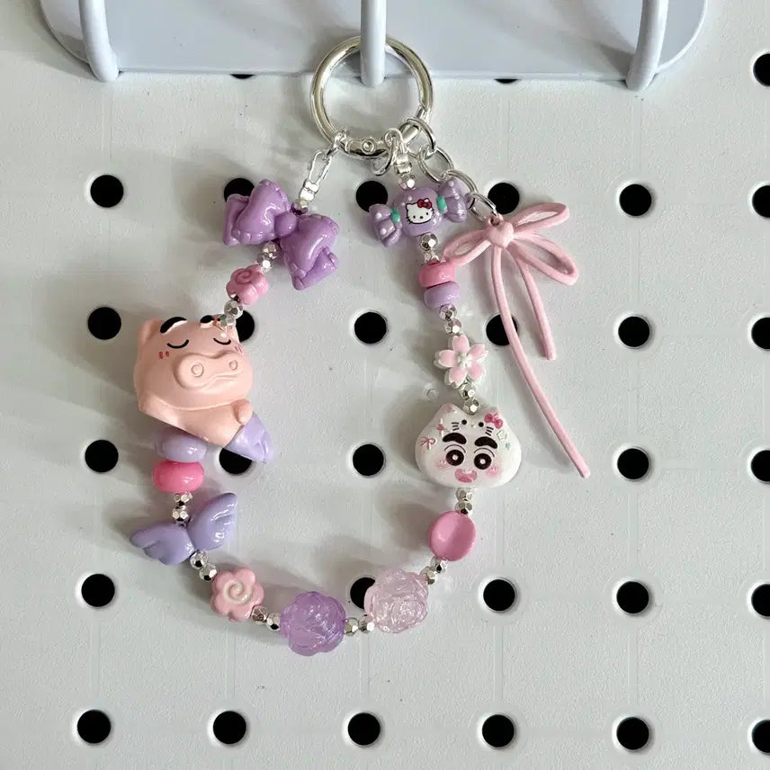 [BUNJANG] Buri Buri Figure Acrylic Bead Charm / 부리부리 파츠 피규어 아크릴 비즈 키링