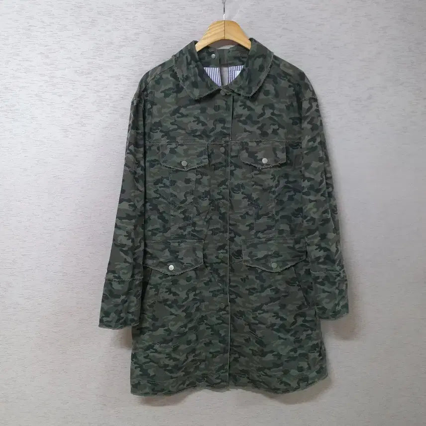 [BUNJANG] Ose Second Military Long Jacket Spring/Fall Women's / B8-25/오즈세컨 밀리터리 롱자켓 봄가을 여성
