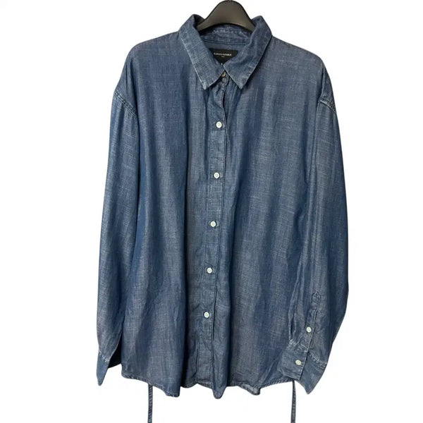 [BUNJANG] Banana Republic Women's Lyocell String Shirt / S 바나나리퍼블릭 여성 리오셀 스트링 셔츠