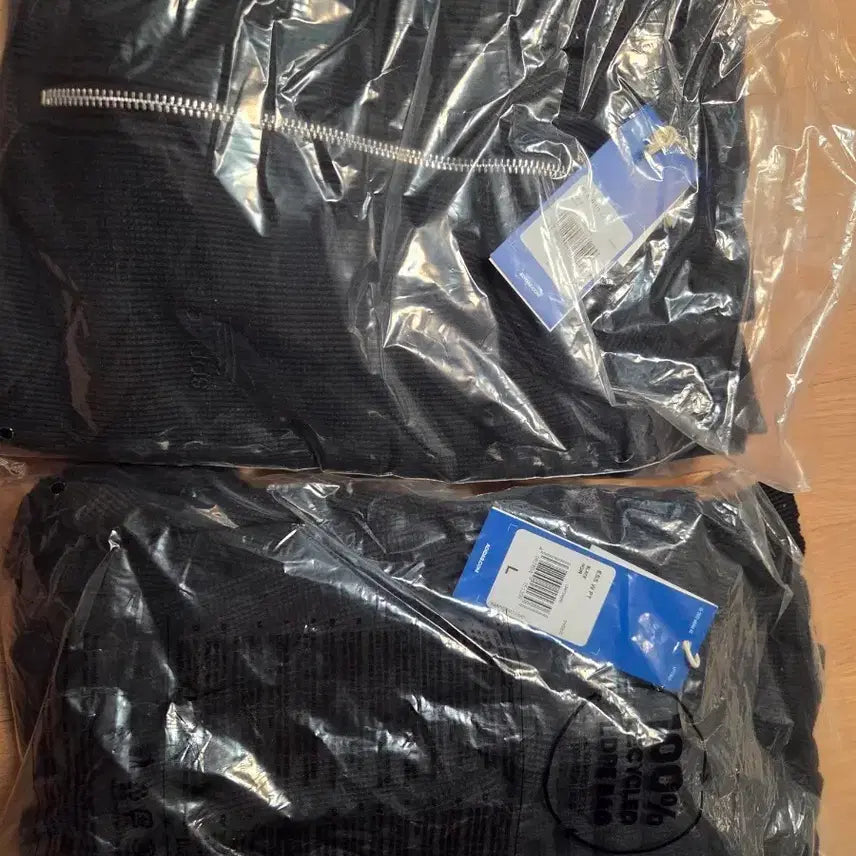 [BUNJANG] Adidas Waffle Zip-Up Set Black L / 아디다스 와플 집업 세트 블랙 L