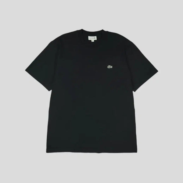 [BUNJANG] Lacoste Black Croc Logo Classic Fit Basic Cotton Short Sleeve T-Shirt XL / 라코스테 블랙 크록로고 클래식핏 심플 베이직 코튼 반팔 티셔츠 XL