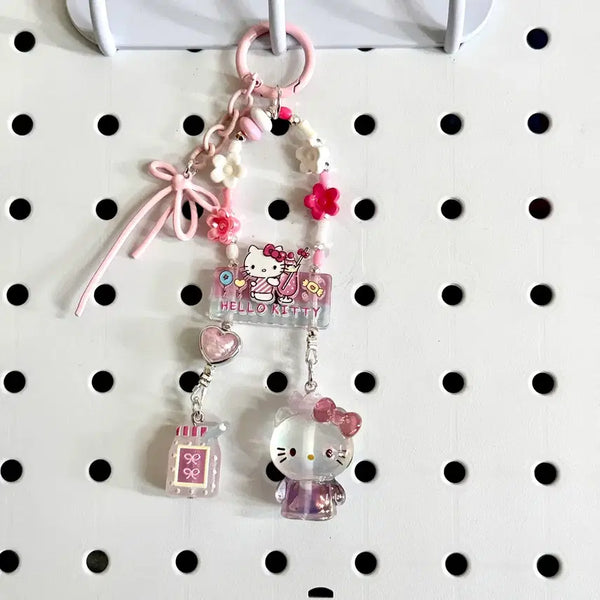 [BUNJANG] Hello Kitty Acrylic Bead Keychain / 헬로키티 아크릴 비즈 키링