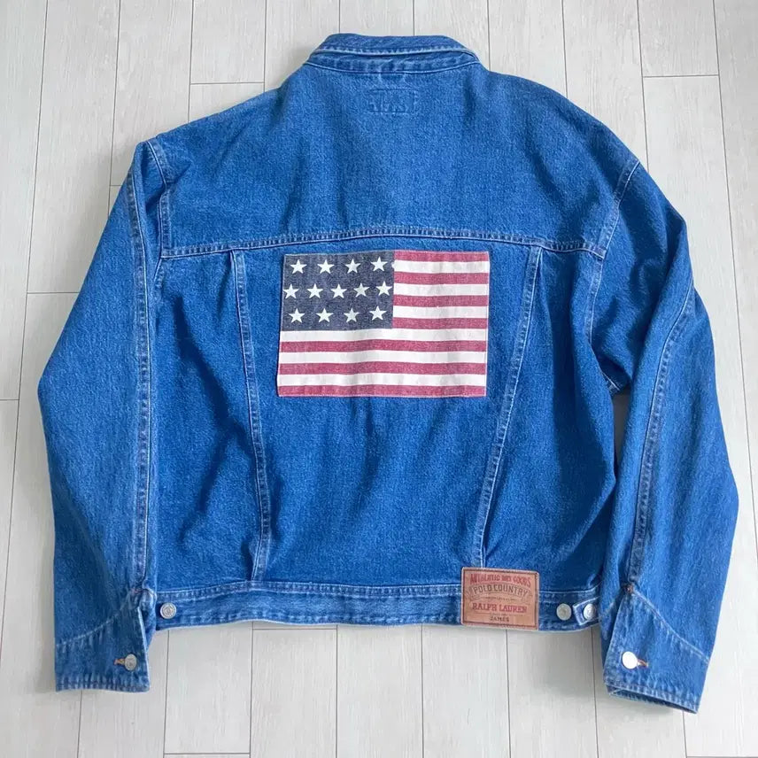 [BUNJANG] Polo Country 90s USA Denim Flag Work Jacket / 90s USA 폴로 컨트리 데님 성조기 워크자켓 RRL 덩가리