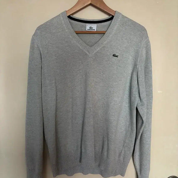 [BUNJANG] Lacoste Knit Sweater Gray / 라코스테 니트 그레이