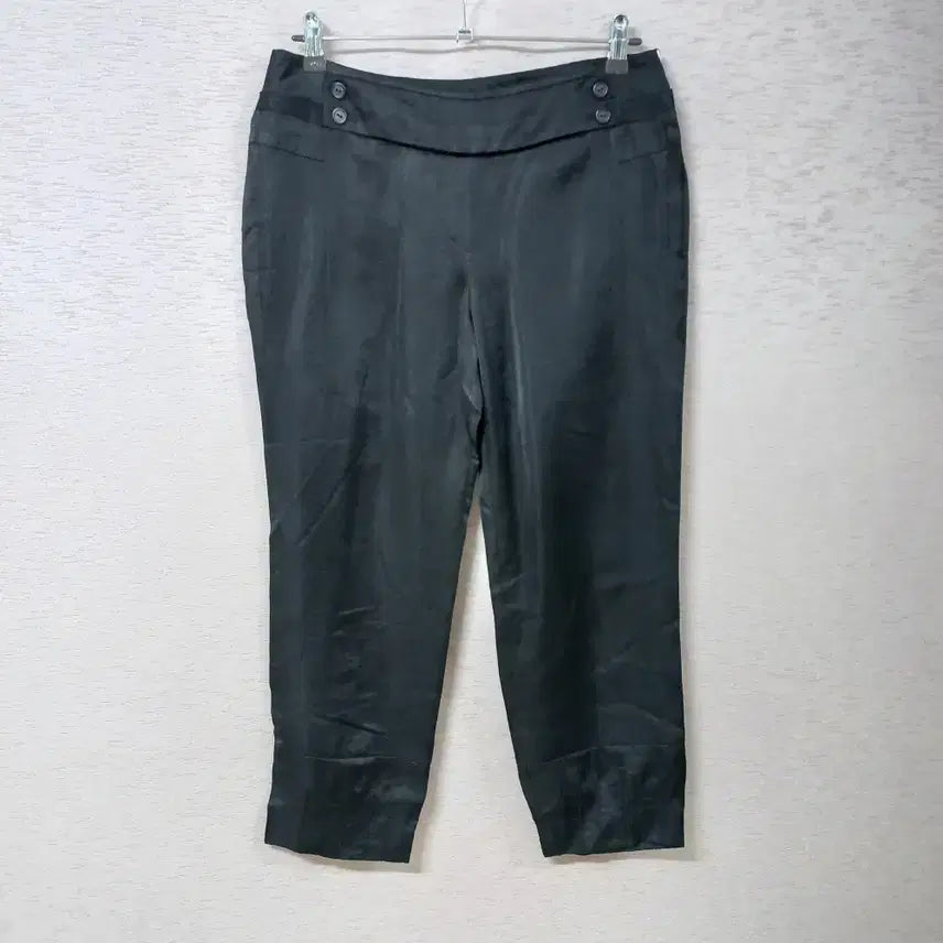 [BUNJANG] Guho Black Ramie Blend Pants Spring/Fall Women's / B8-25/구호 블랙 마혼방 팬츠 봄가을 여성