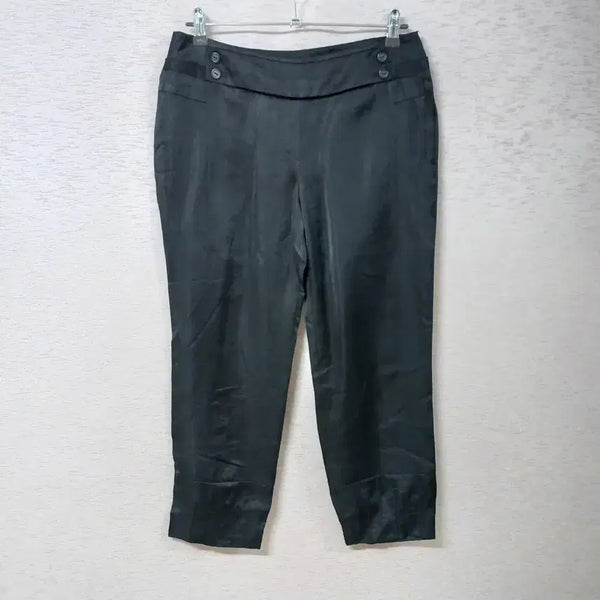 [BUNJANG] Guho Black Ramie Blend Pants Spring/Fall Women's / B8-25/구호 블랙 마혼방 팬츠 봄가을 여성