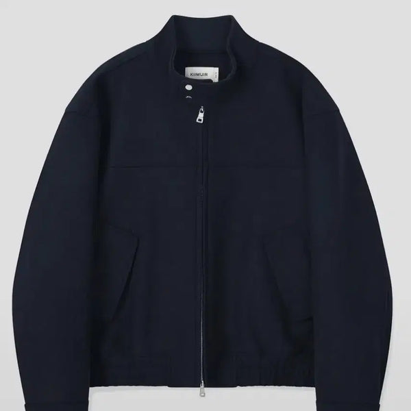 [BUNJANG] KIMUER Wool Harrington Jacket Navy / 키뮤어 울 해링턴 저켓