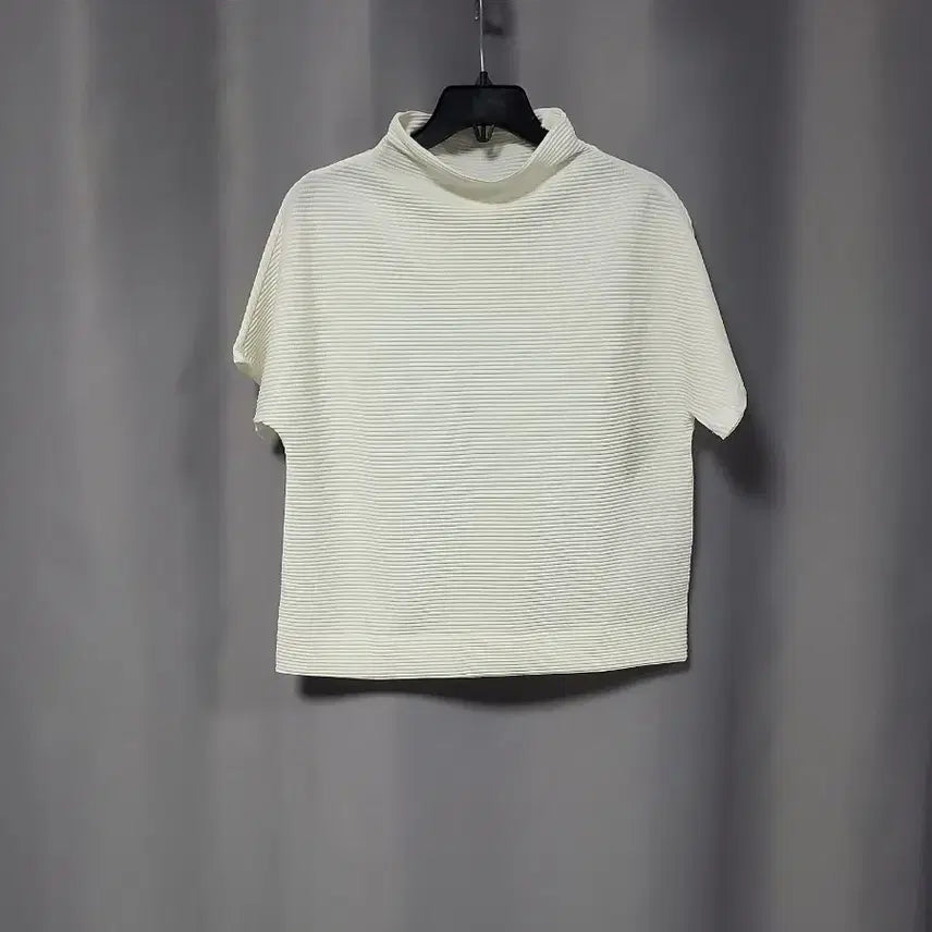 [BUNJANG] Cross Pleats Spandex T-Shirt / 가로 플리츠 스판티(새상품)