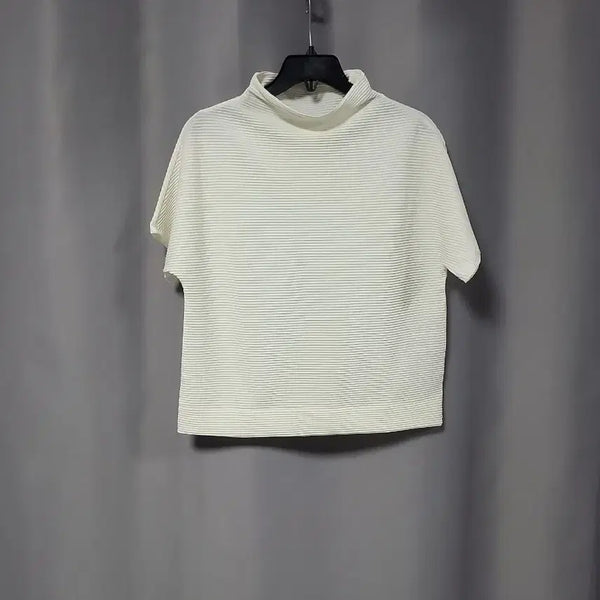 [BUNJANG] Cross Pleats Spandex T-Shirt / 가로 플리츠 스판티(새상품)