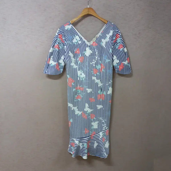 [BUNJANG] MARC FEIER Navy Pattern Dress Spring Summer Women / B8-25/MARC FEIER 네이비 패턴 원피스 봄여름 여성