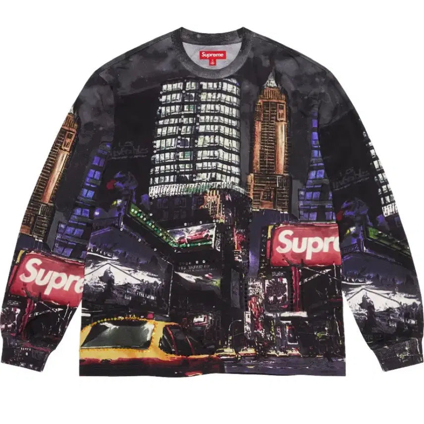 [BUNJANG] Supreme Skyline Sequin Longsleeve Top Night L / [L] 슈프림 스카이라인 시퀸 롱슬리브 탑 나이트