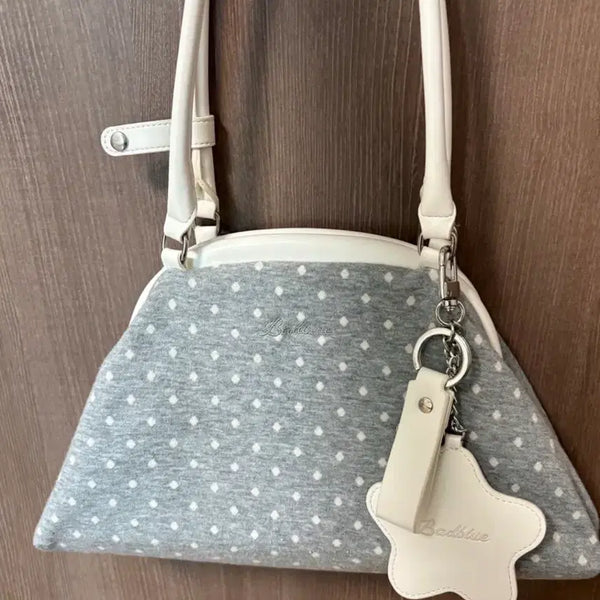 [BUNJANG] Badblue Dot Cozy Dumpling Bag Grey / 배드블루 도트백 그레이 Badblue Dot Cozy Dumpling B