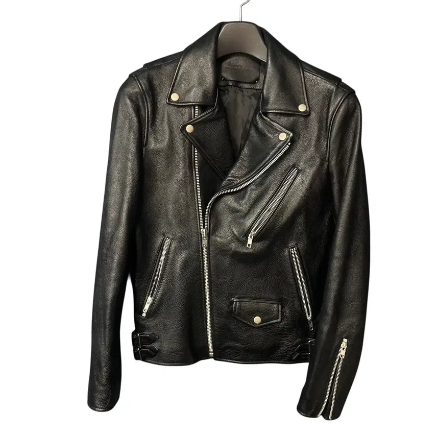 [BUNJANG] Vivastudio Black Leather Rider Jacket / M 비바스튜디오 블랙 가죽 라이더 자켓