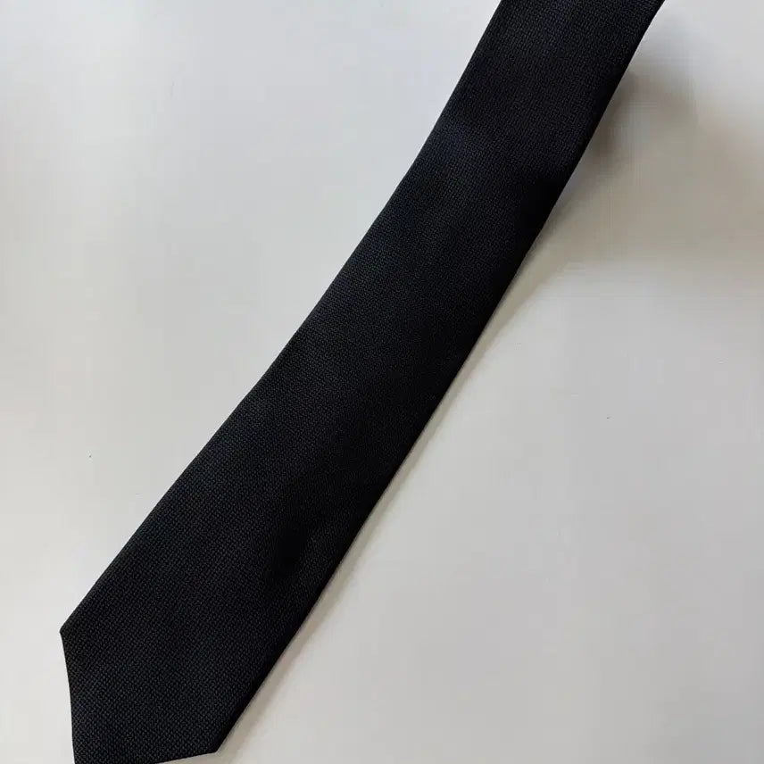 [BUNJANG] Lenoma Black Silk Necktie 7.3cm / 레노마(Lenoma) 블랙 실크 넥타이 7.3cm