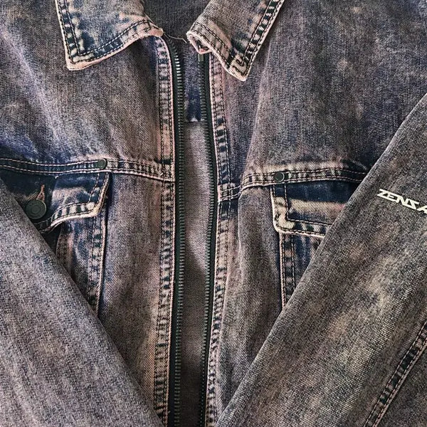 [BUNJANG] ZENSAI Washing Denim Oversized Jacket / 젠사이 워싱 데님 자켓