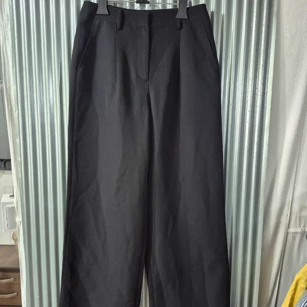 [BUNJANG] Women's Black Wide-Leg Slacks (Size S) / S 자주 여성 블랙 와이드 슬랙스