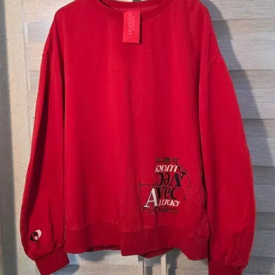 [BUNJANG] Lucky Chouette Sweatshirt Red / 럭키 슈에뜨 맨투맨 레드
