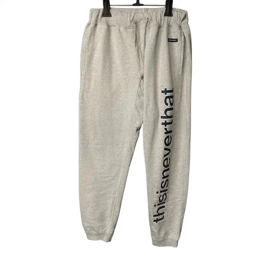 [BUNJANG] thisisneverthat Logo Grey Training Jogger Pants / S 디스이즈네버댓 로고 그레이 트레이닝 조거팬츠
