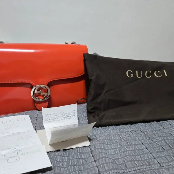 [BUNJANG] Gucci Interlocking Medium Shoulder Bag Orange / 구찌 인터로킹 숄더백 미디엄 오렌지컬러