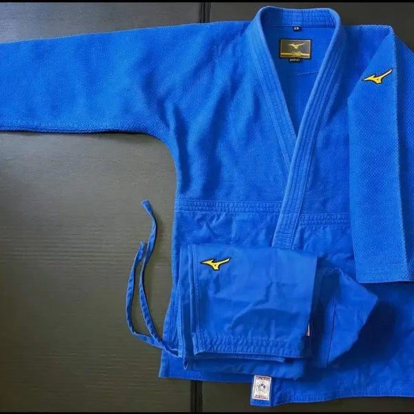 [BUNJANG] Mizuno 8A Champion Judo Uniform Top & Bottom Set Blue Size 2.5 / 미즈노 8a 우승 TOP 유도복 2.5호(하의 2.5Y) 청색
