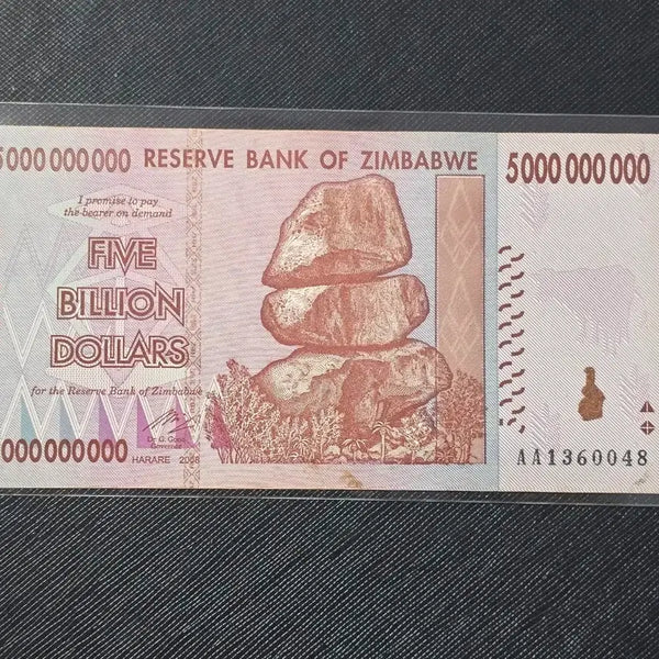 [BUNJANG] Zimbabwe 50 Billion Dollar Banknote, 2008, Uncirculated / 초고액권 짐바브웨 50억달러 지폐, 2008년, 극미품