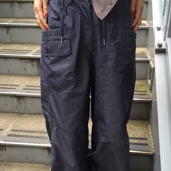 [BUNJANG] Breed Cold Cargo Pants Navy / 브리드 콜드 카고팬츠 네이비