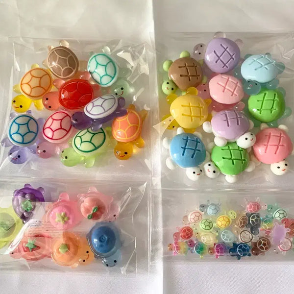 [BUNJANG] Lucky Turtle Charm Set (4 Pieces) - Bundle / 행운 거북이 세트 4개 일괄 판매
