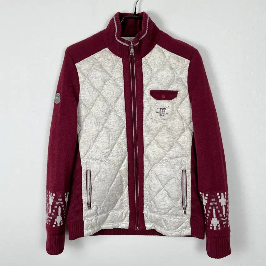 [BUNJANG] Henry Cotton's Golf Down Windproof Knit Jumper Jacket Women's 95 / 헨리코튼 골프 다운 방풍 니트 점퍼 자켓 여95 M 라덴 빈티지