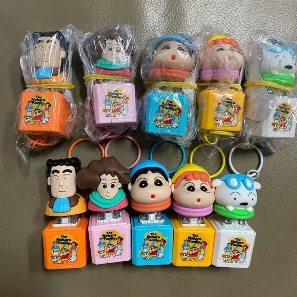 [BUNJANG] Crayon Shin-chan Clicker Keycap Keyring 5-Piece Bundle Set / 짱구 클리커 키캡 키링 5종 일괄