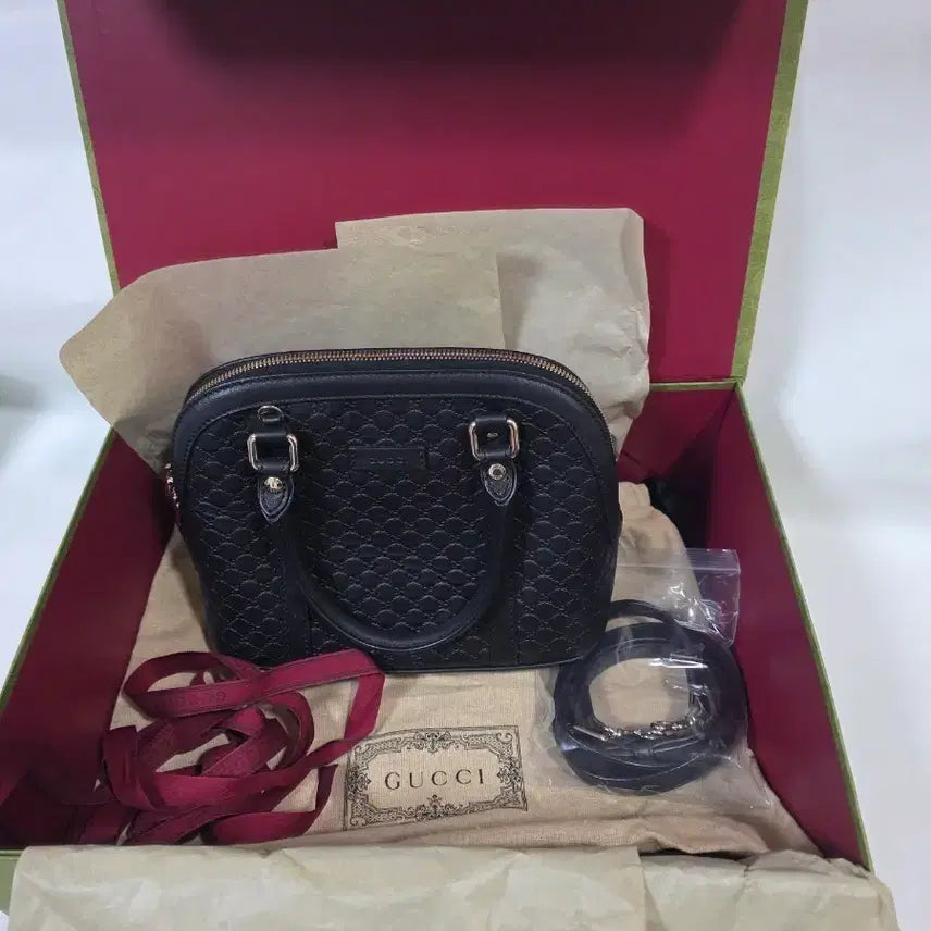 [BUNJANG] Gucci Micro Guccissima Mini Dome Tote Bag Black / 구찌 마이크로시마 미니돔 블랙
