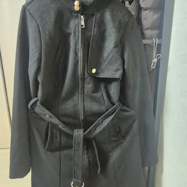 [BUNJANG] Black Jacket Dress with Belt / 검정색 자컷원피스