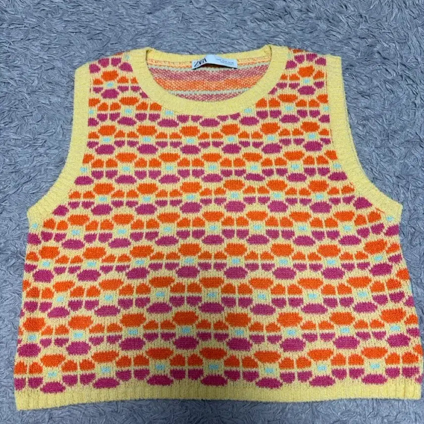 [BUNJANG] Zara Patterned Knit Vest M / 자라 니트조끼 m