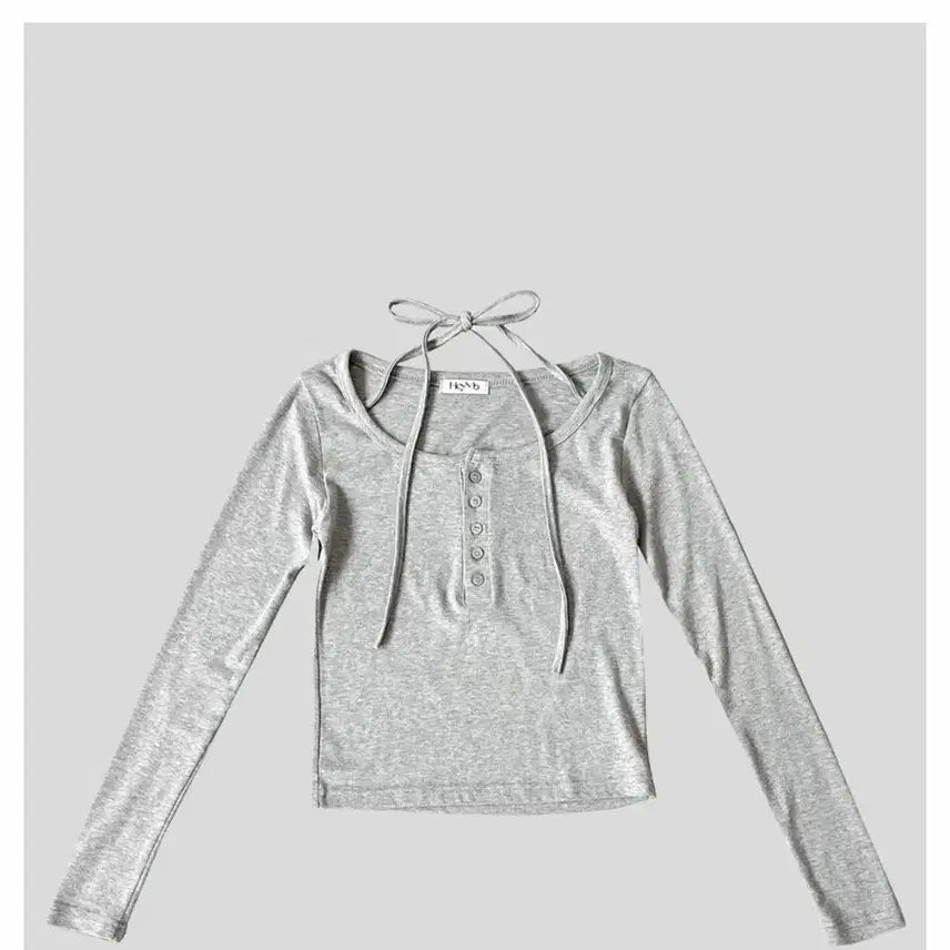 [BUNJANG] Heyme Henly Point Top - Gray / *top heyme henly point top - gray