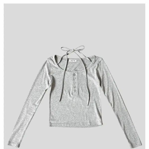 [BUNJANG] Heyme Henly Point Top - Gray / *top heyme henly point top - gray