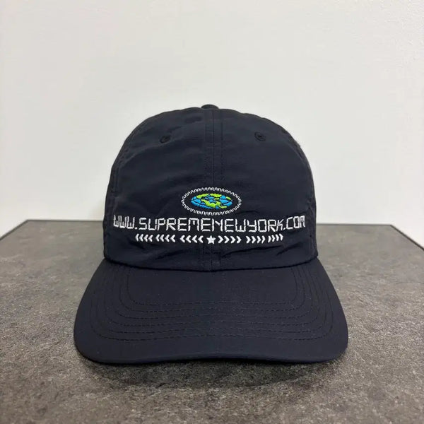 [BUNJANG] Supreme 6-Panel Ball Cap Hat Navy Black / 슈프림 6패널 볼캡 모자 URL 네이비 블랙