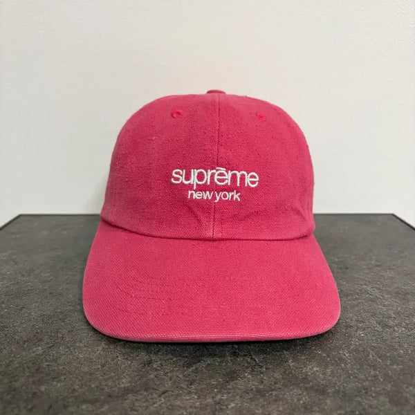 [BUNJANG] Supreme 6-Panel Cap Washed Pink / 슈프림 6패널 볼캡 모자 클래식 로고 워시드 핑크