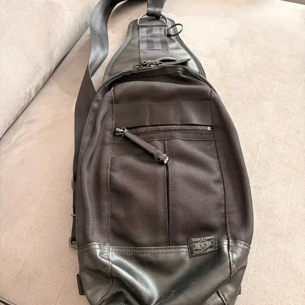 [BUNJANG] Yoshida Porter HEAT Sling Bag Black / 요시다 포터 HEAT 슬링백 블랙