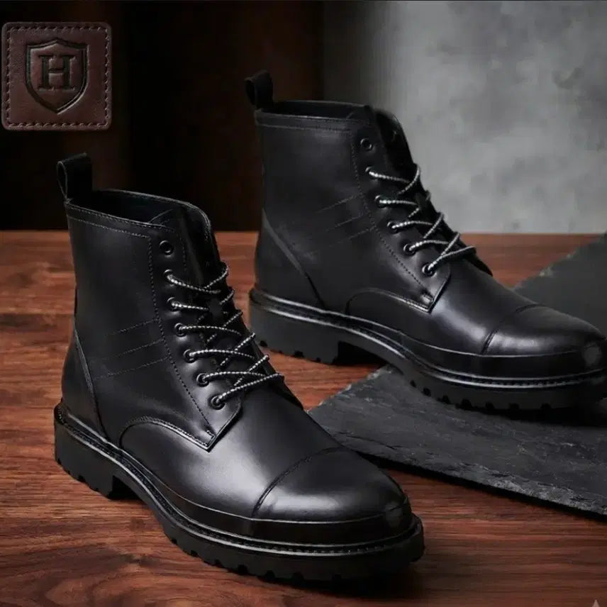 [BUNJANG] Hawkins Men's Combat Boots Black Walker Boots 275 / 새상품 호킨스 컴뱃 부츠 밀리터리 워커 남자 워커부츠 275