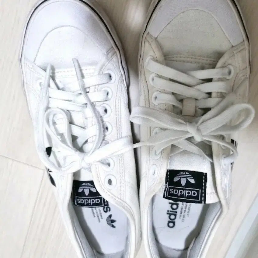 [BUNJANG] Adidas Nizza Low White Sneakers / 아디다스 니짜 로우 흰색 운동화
