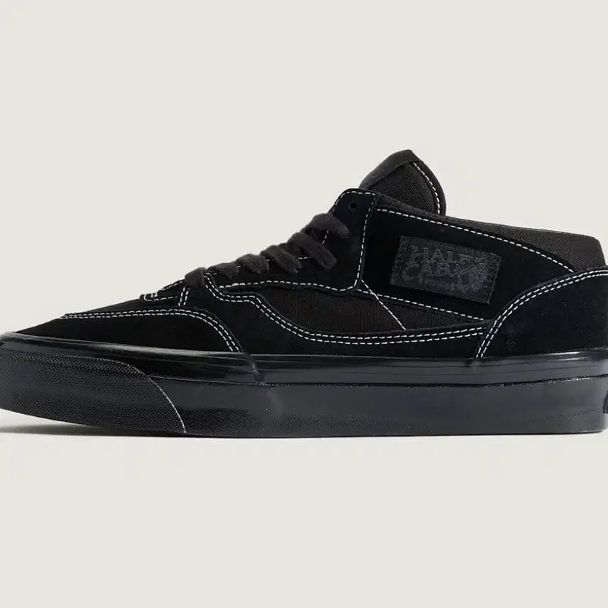 [BUNJANG] Vans Half Cab All Black Suede Canvas Sneakers / 반스하프캡블랙
