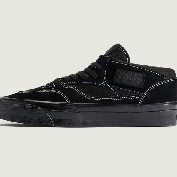 [BUNJANG] Vans Half Cab All Black Suede Canvas Sneakers / 반스하프캡블랙