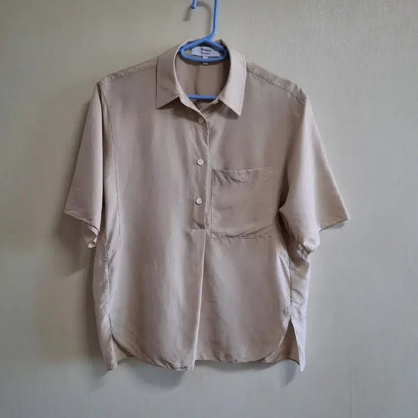 [BUNJANG] Theory Project Silk Short Sleeve Top / [띠어리 프로젝트] 실크 반팔 상의