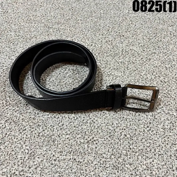 [BUNJANG] Metal Buckle Black Belt / 메탈 버클 블랙 벨트 0825