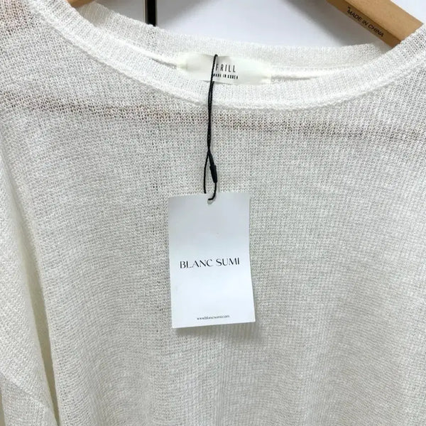 [BUNJANG] Blanc Sumi Feminine Knit White / 블랑수미 여리여리 니트 화이트