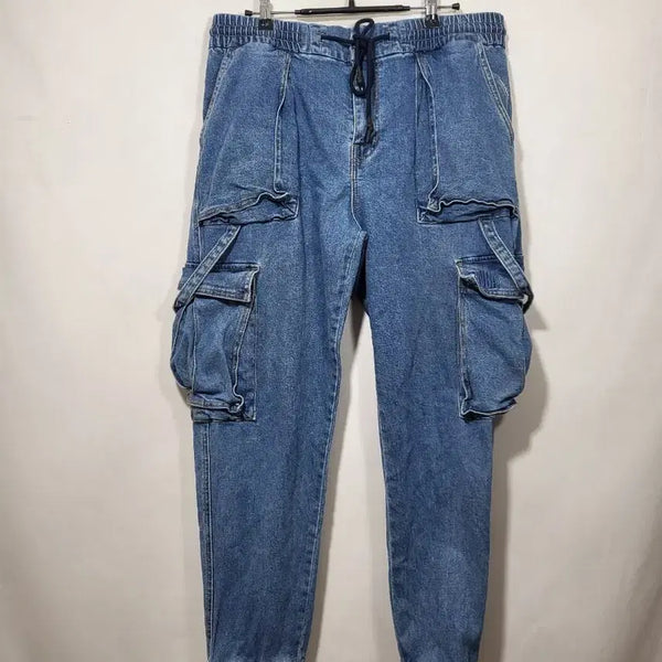 [BUNJANG] NBA Authentic Denim Cargo Pants / NBA 스판   데님 카고바지 정품