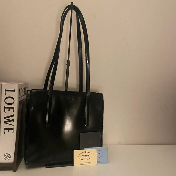 [BUNJANG] PRADA Black Patent Leather Shoulder Bag / PRADA / 빈티지 프라다 블랙 페이던트 숄더백