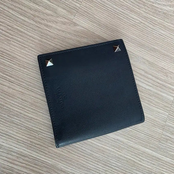 [BUNJANG] Valentino Studded Leather Bifold Wallet / 발렌티노 스터드 남성 반지갑